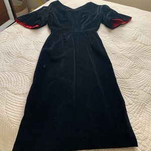 Vintage black velvet dress